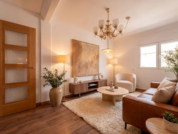 Living room after AI redesign