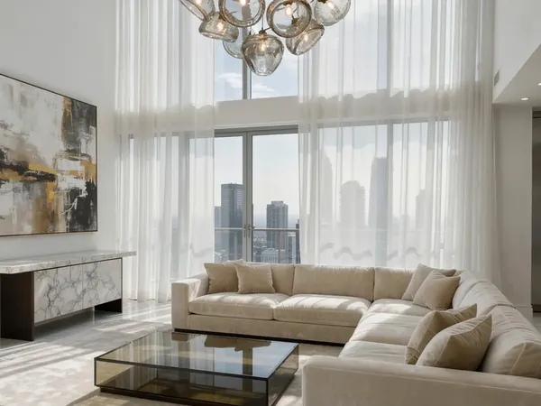 Living room after AI virtual staging