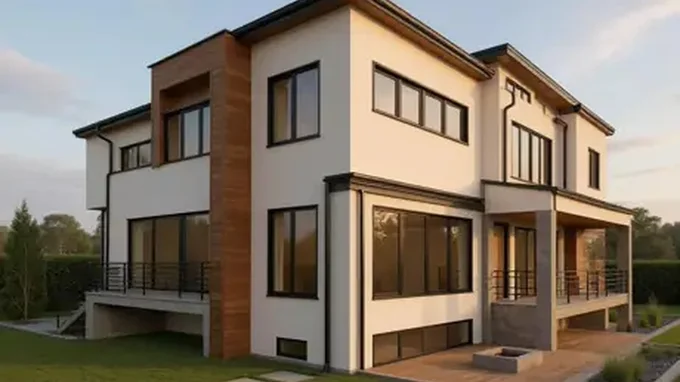 Your current design, a modern house render