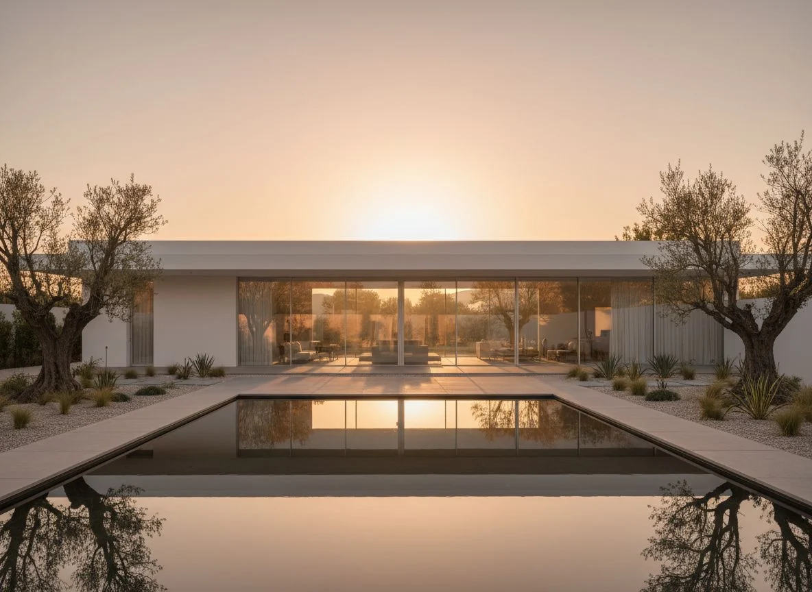 The same pencil sketch rendered photoreal with HomeDesignsAI, geometry unchanged