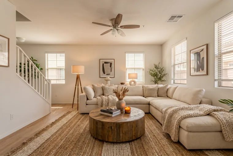 Room redesigned with HomeDesignsAI